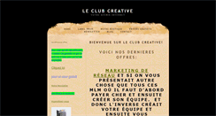 Desktop Screenshot of le-club-creative.fr
